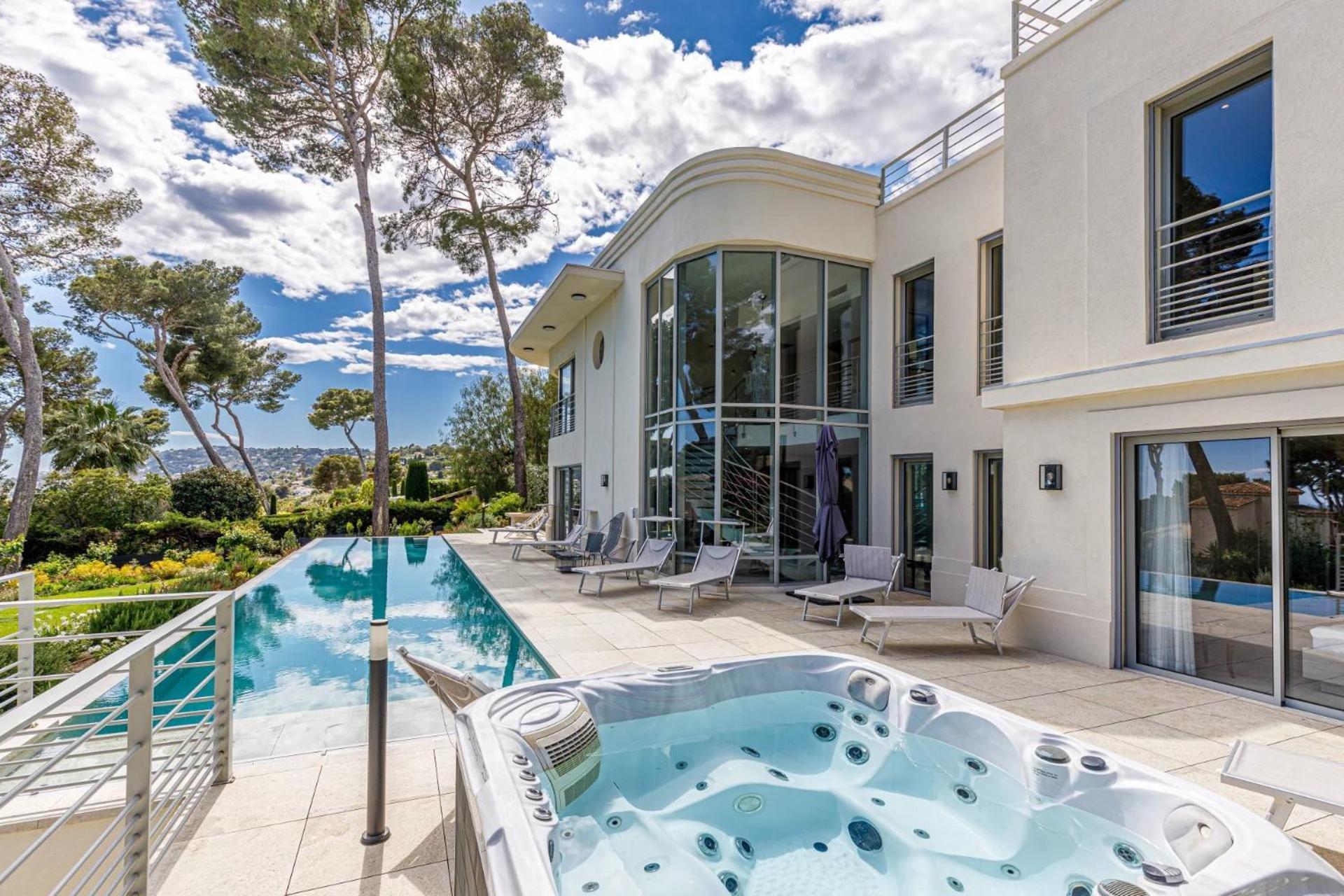 Luxueuse Villa Charleston - Vue Mer, Sauna Hammam Antibes Exterior photo